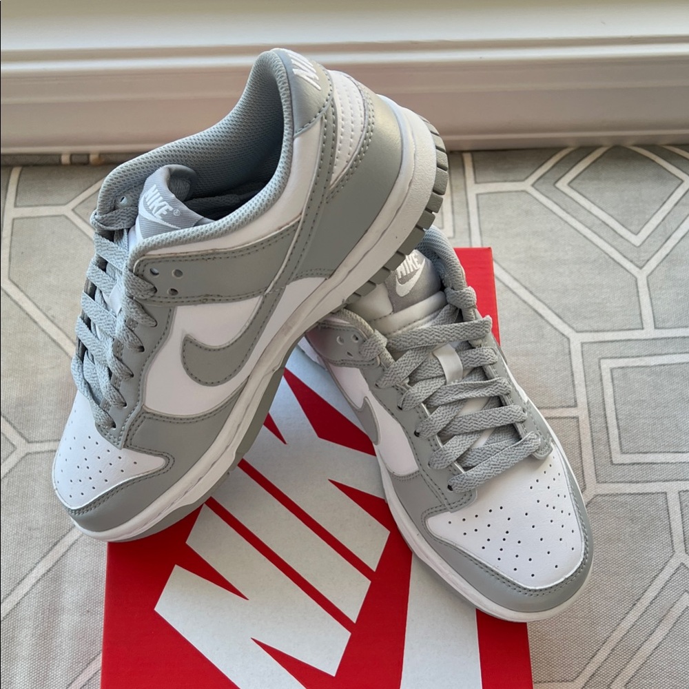 Nike Dunk Low Retro White and Gray Low-Top Sneakers